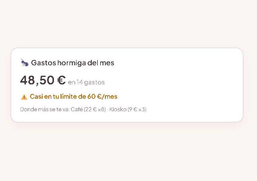 Gastos hormiga: qué son y cómo cazarlos (con ejemplos reales)